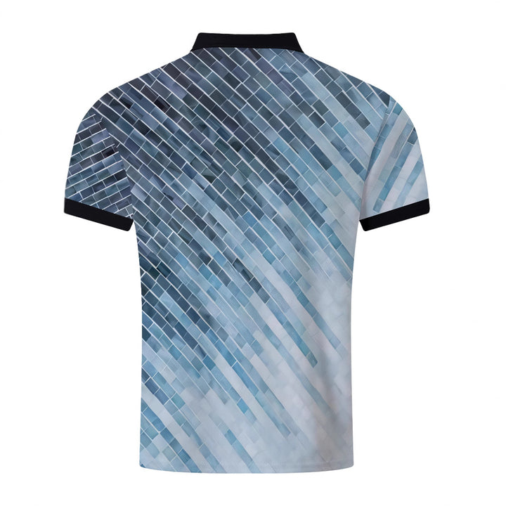 Herrer Poloshirt med dynamisk grafikdesign Stilla