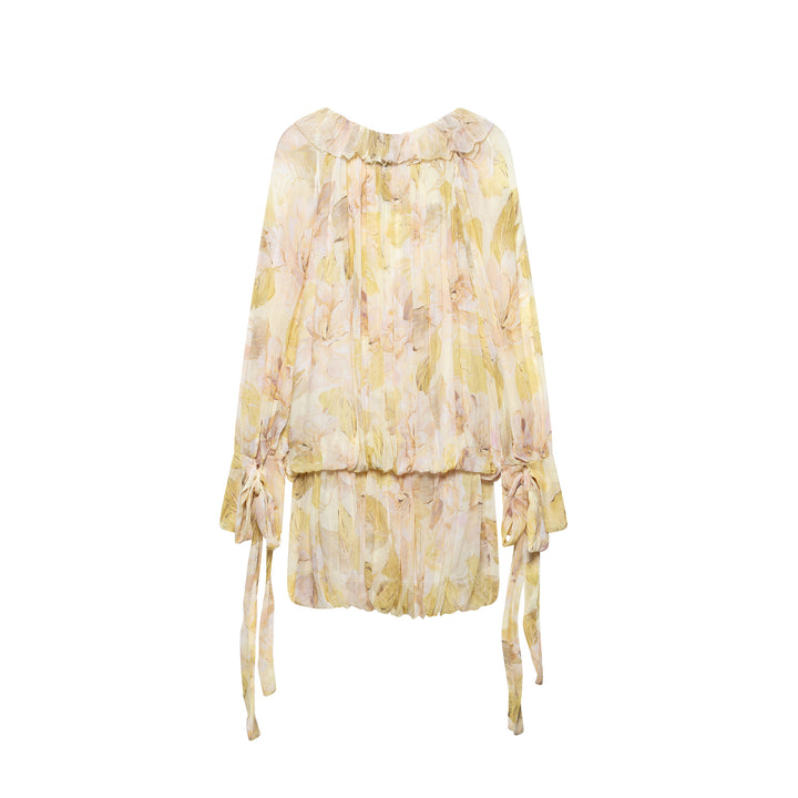 Femme Floral Print Tømrerbluse Stilla