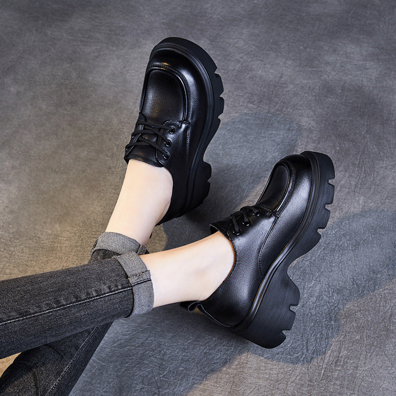 Dame Chunky Platform Schnür-Oxfords med struktureret overflade Stilla