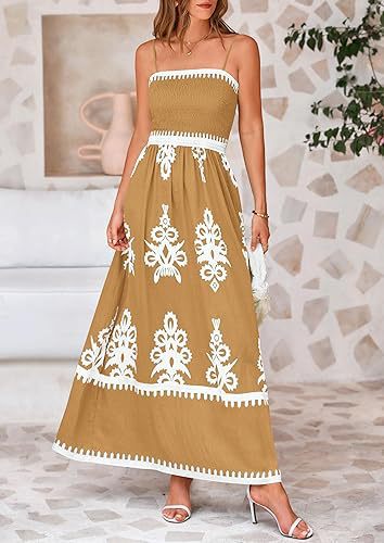 Dame Maxikjole med elegant kant Stilla