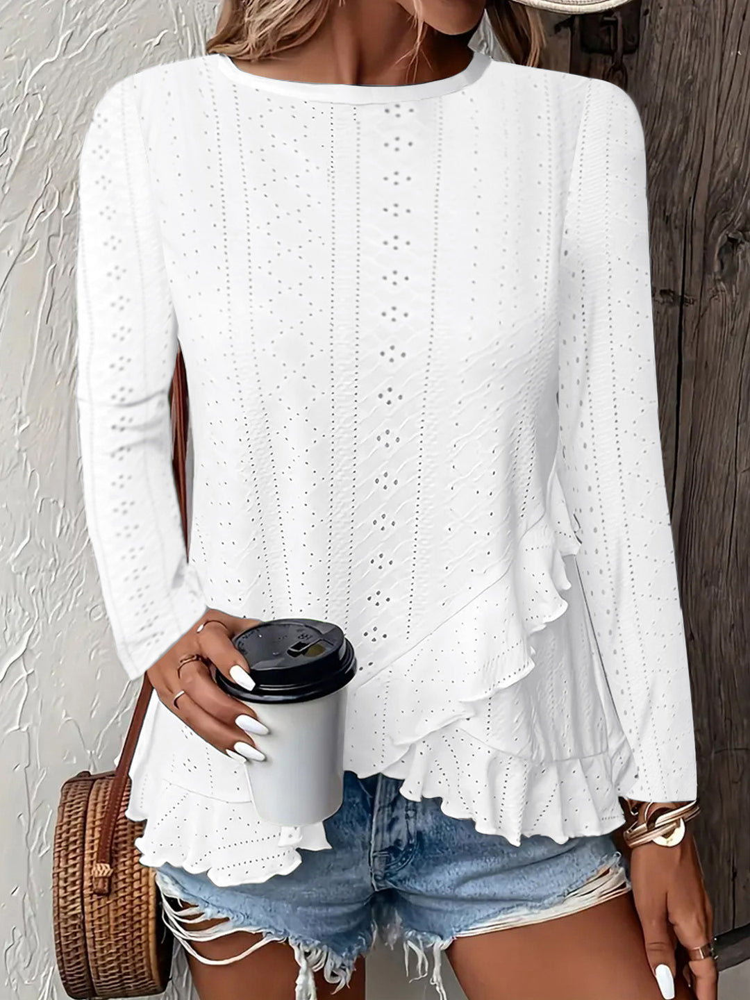 Dame elegant flæse shirt Stilla