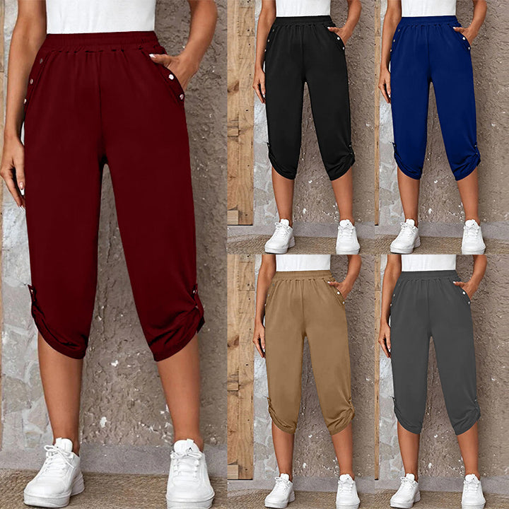 Dame Sporty Culotte med sidelæns knapdetaljer Stilla