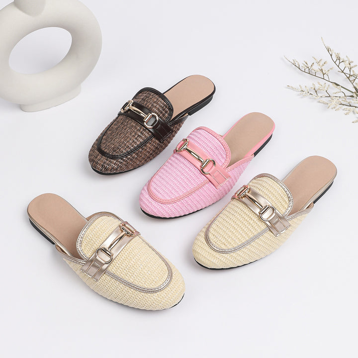 Dame Slip-On Mokkasiner med dekorativ spænde lukning Stilla