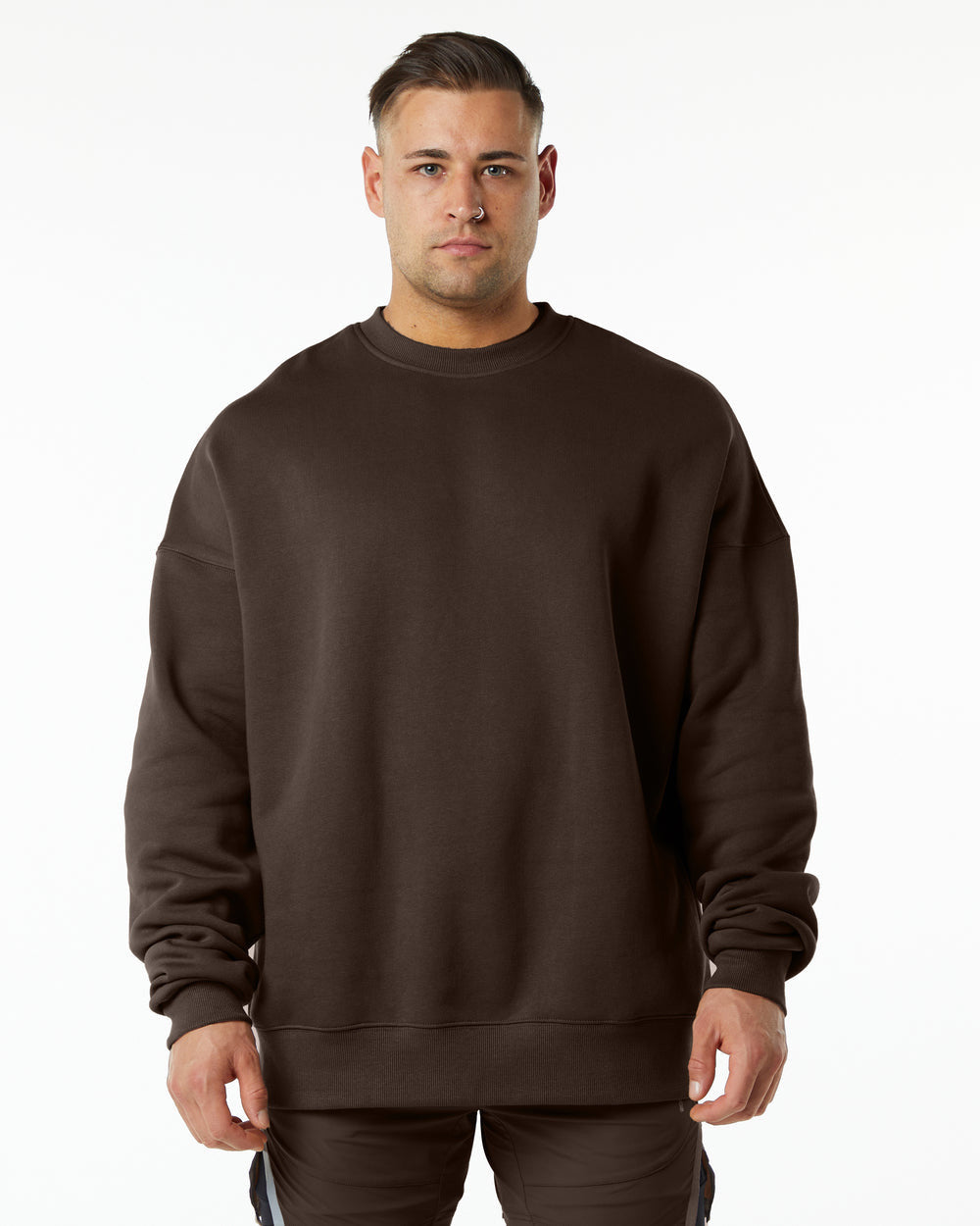 Herrer Oversized Sweatshirt med afslappet snit og robust indvendigt foder Stilla