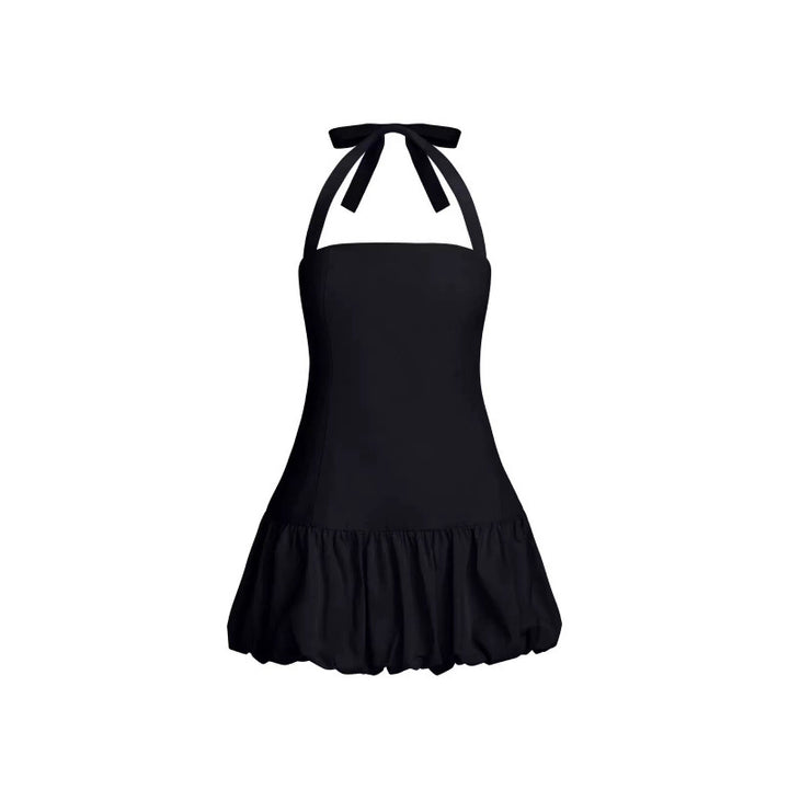 Dame Neckholder Flared Mini Kjole Stilla