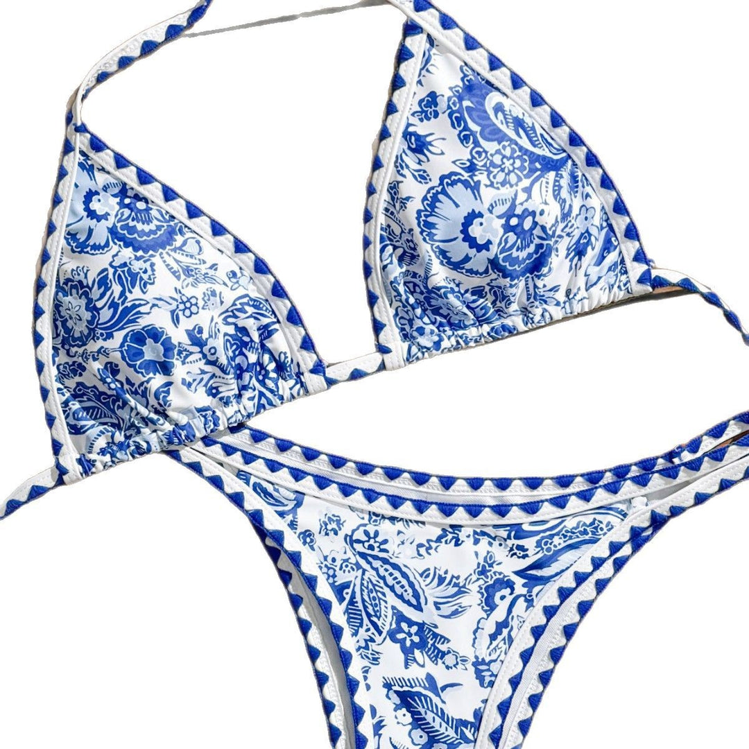 Dame Triangel-Bikini-Sæt med fladt design og raffinerede akcentuer Stilla
