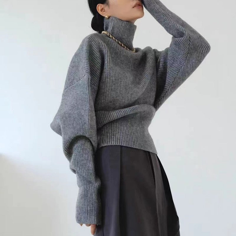 Femme Rullekrave Ribstrikket sweater Stilla