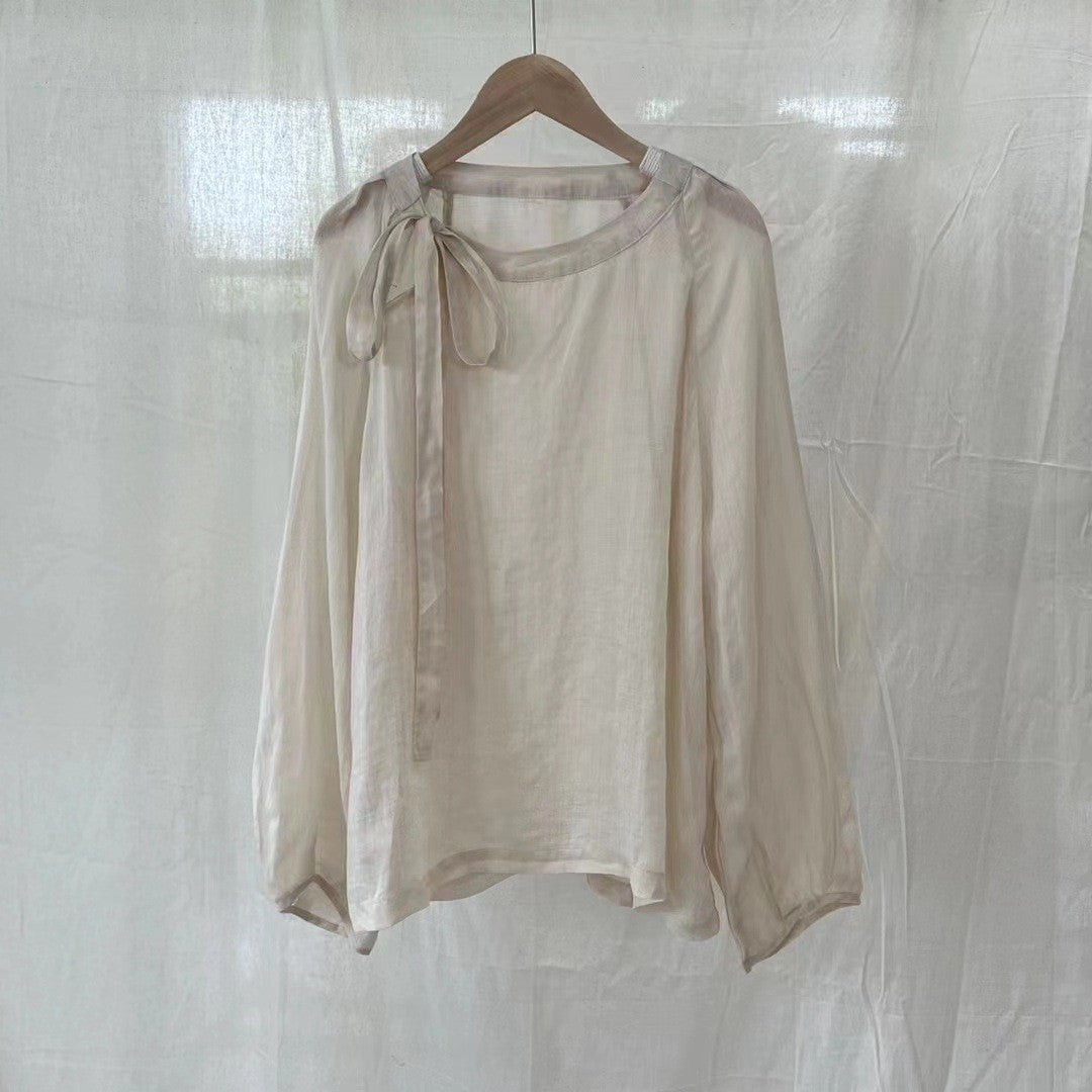 Femme Elegant Sløjfe Bluse Stilla