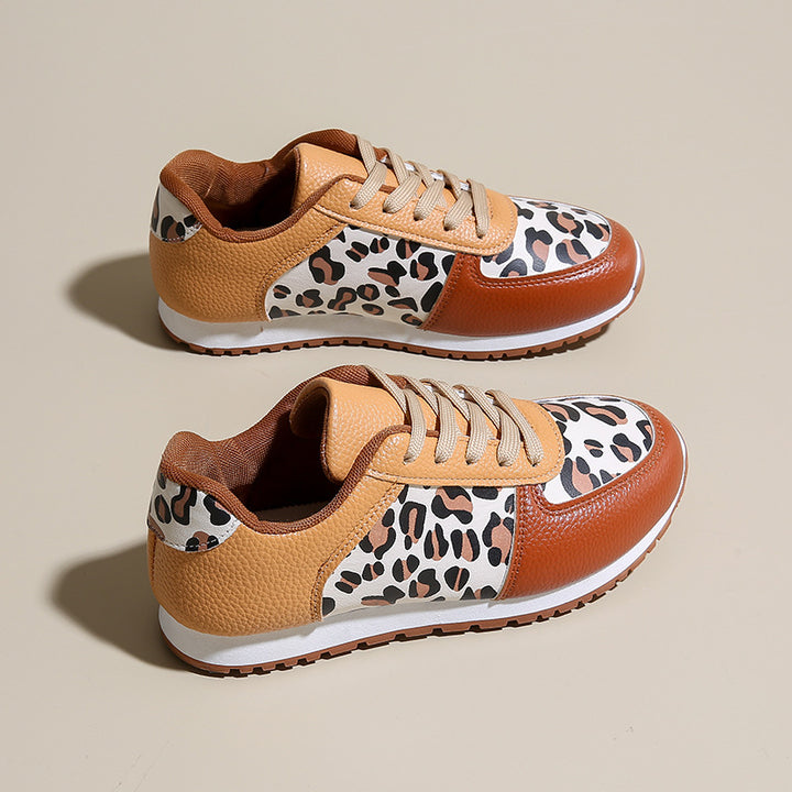 Dame Sportslige Fritidssko med unikt Leopardmønster Stilla