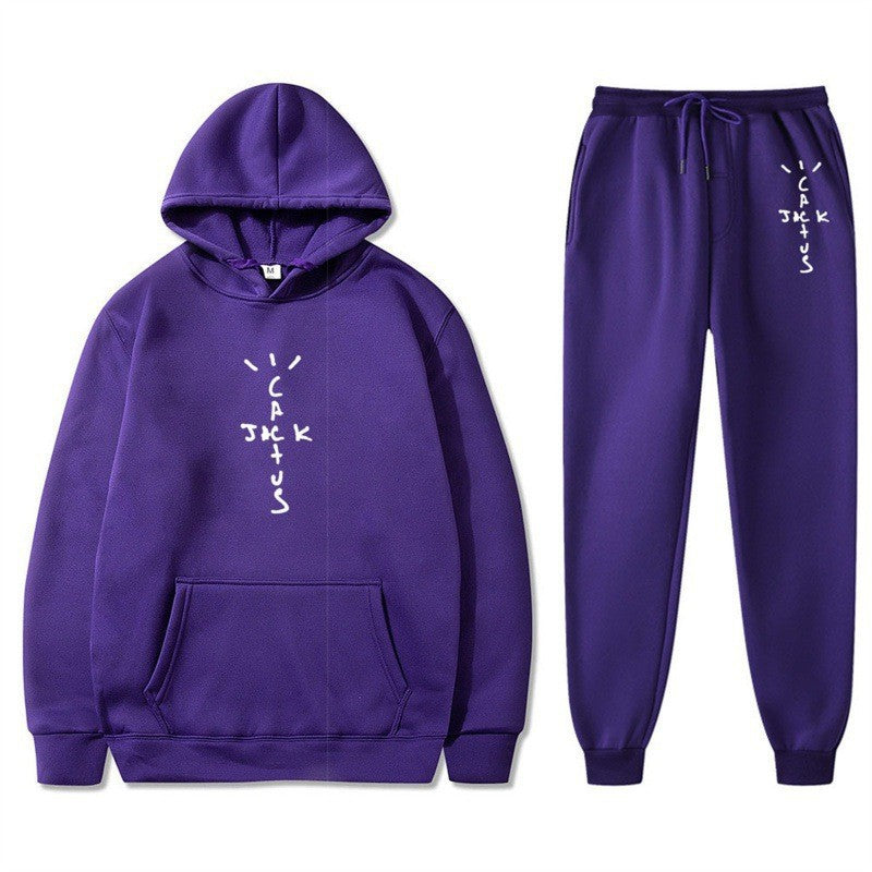 Dame Hoodie og Joggingbukser Sæt med Kreativ Bogstaver Skovae