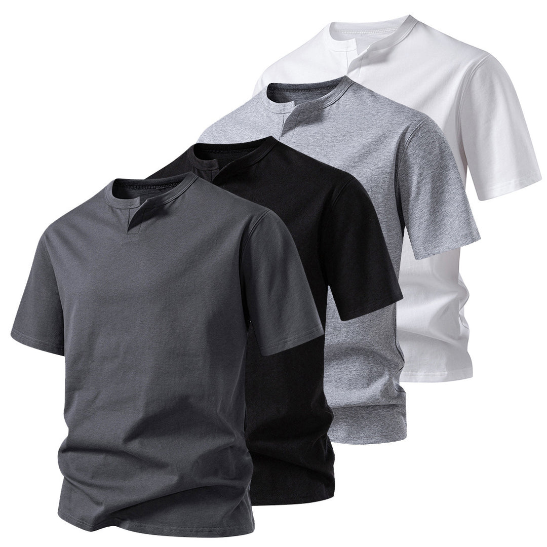 Herrer Elevated Collar Kortærmet T-shirt Stilla