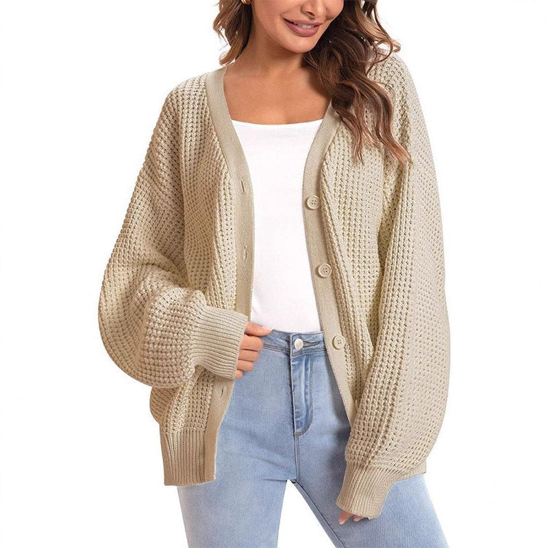 Kvindernes chunky strik cardigan med en afslappet pasform Stilla