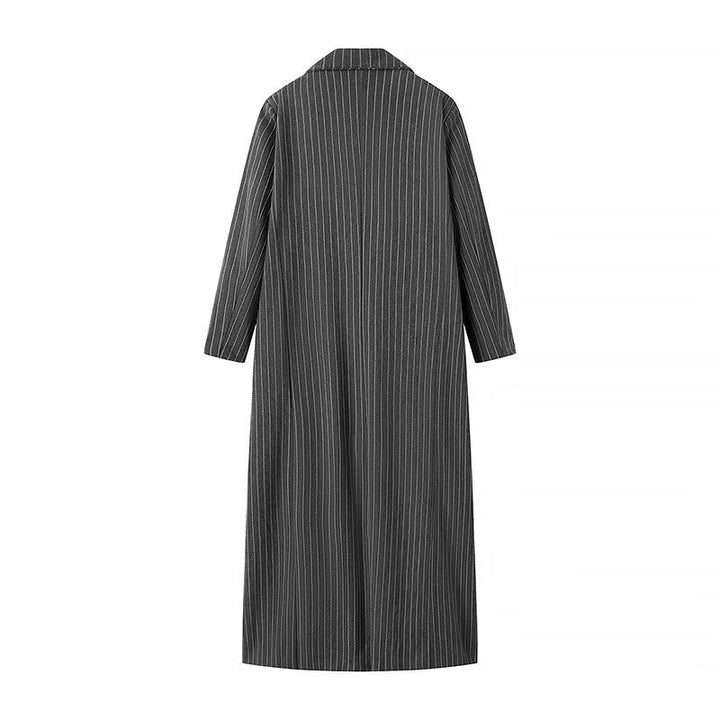 Dame Elegant stribet overgangsjakke med moderne snit og praktiske lommer Stilla