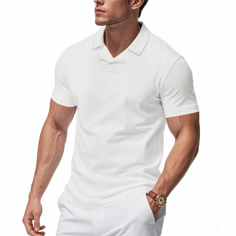 Herrer Kortærmet Poloshirt med struktureret Design Stilla