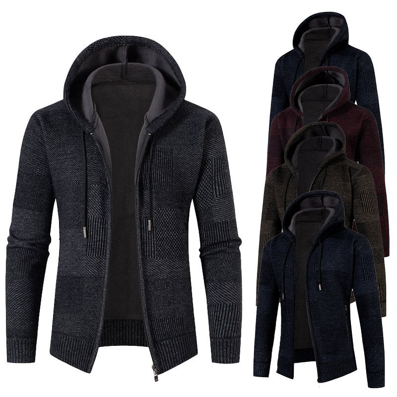 Herrer Struktureret Lynlås Fritids Hoodie Stilla