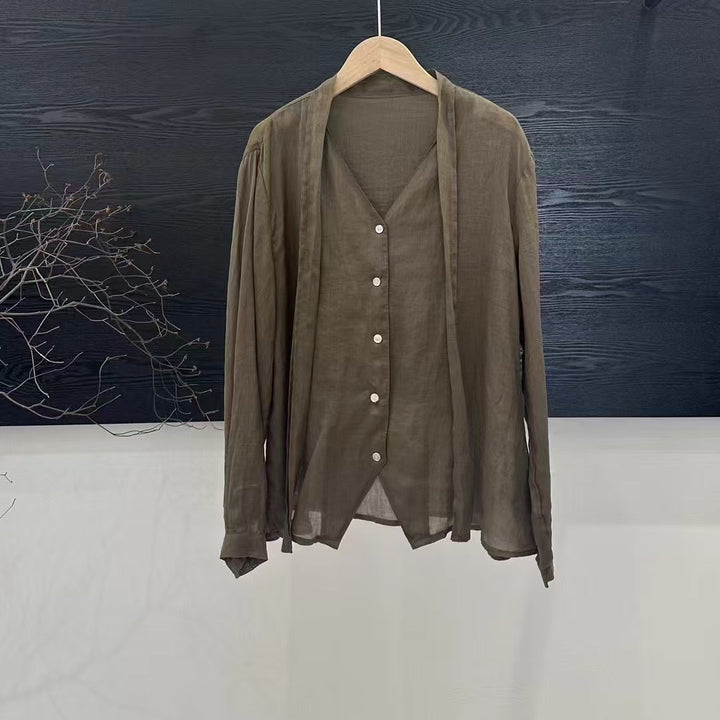 Femme Let Button-Down Lagdelt Bluse Stilla