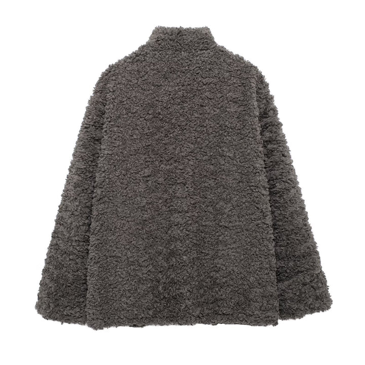 Femme Cozy Sherpa Button-Up Jakke Stilla