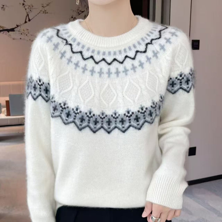 Kvinders hyggelige strikket sweater Stilla