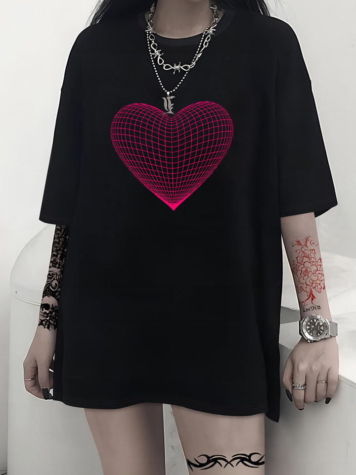 Dame T-shirt med kreativt kattemotiv og legesyg sløjfe Skovae