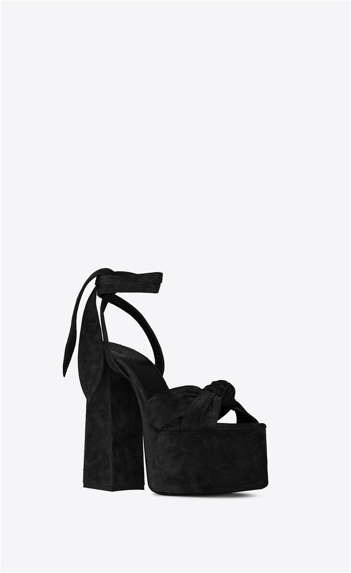 Dame Høj Plateau Slingback Sandaler med Sløjfedetalje Stilla