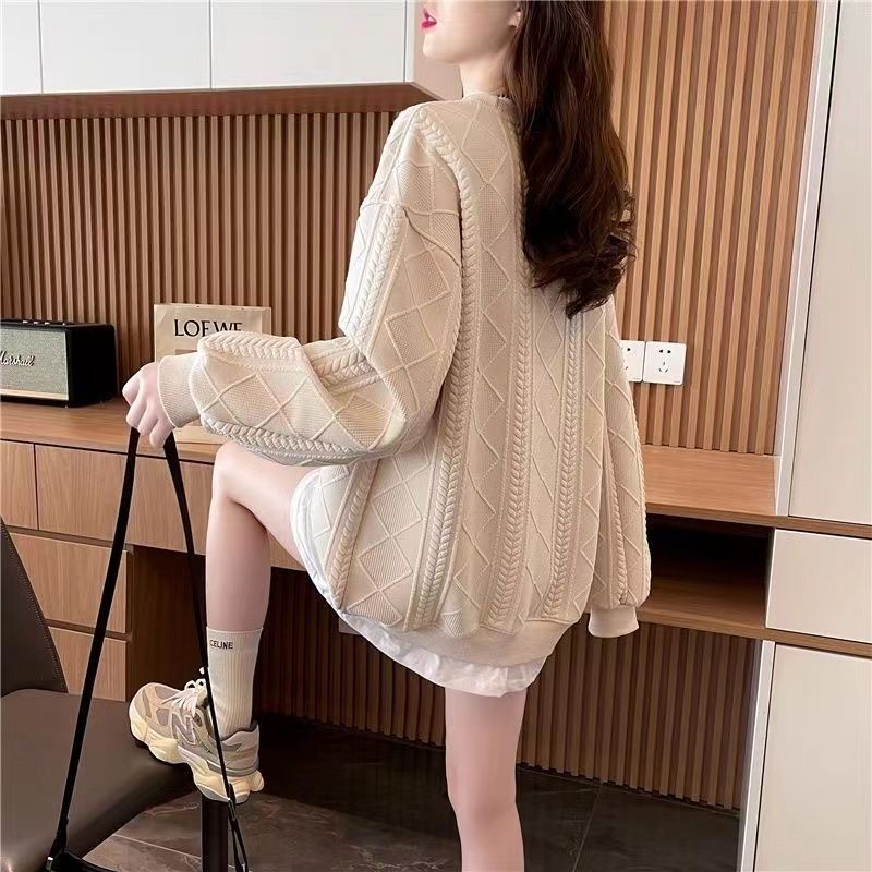 Damer Cozy Knit Sweater med Kabelmønster Stilla