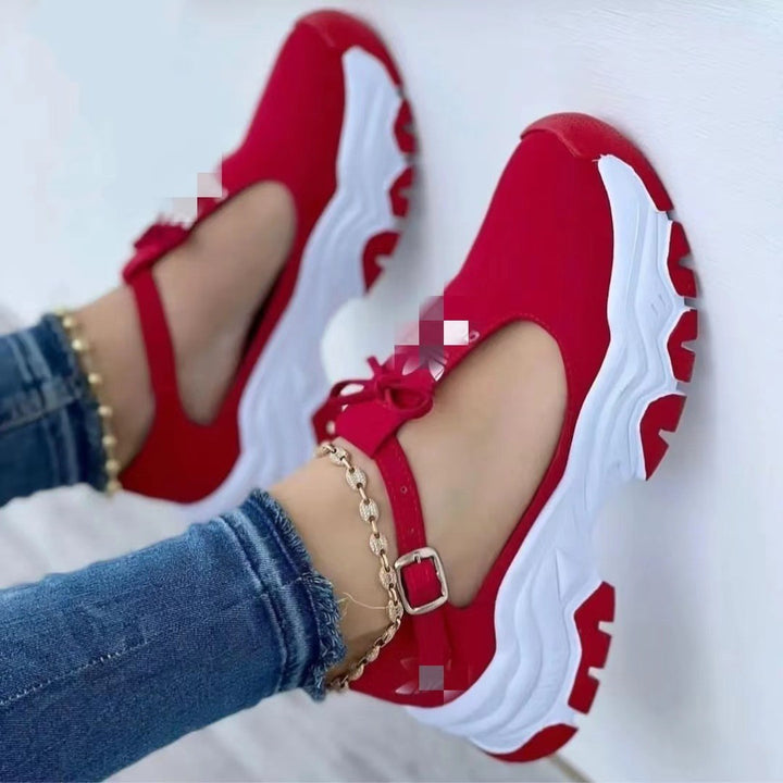 Dame Sporty Sneakers med justerbar rem og åndbar sål Stilla