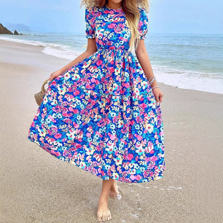 Dame Blomster Maxi Kjole Stilla