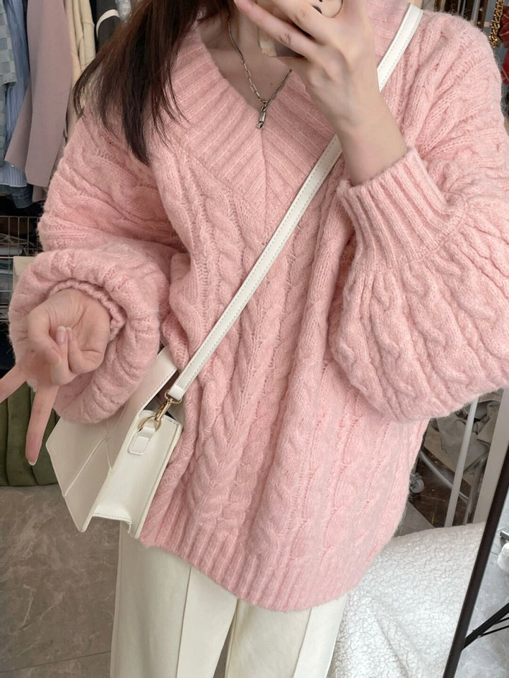 Femme Kabelstrik Grovstrikket pullover Stilla