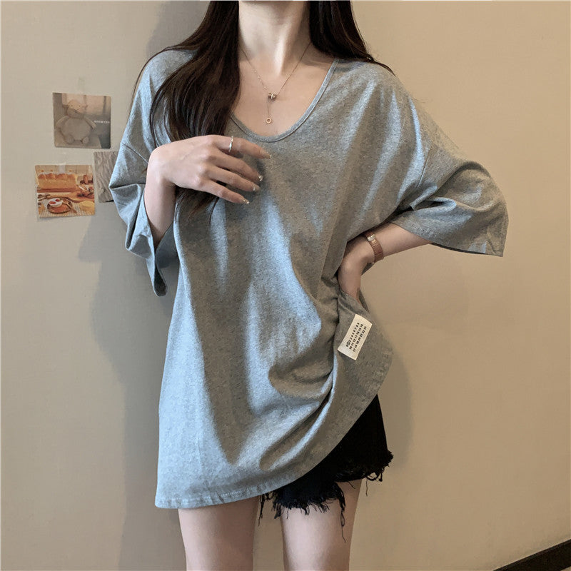 Femme Blød Bomuld Oversized T-Shirt Stilla