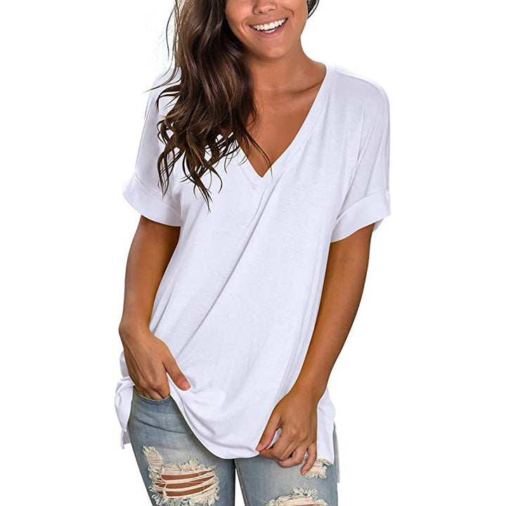 Dame Fritids V-Udskæring T-Shirt Stilla