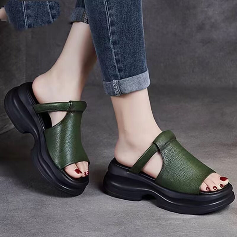 Dame komfort-sandaler med moderne remdesign og ergonomisk dæmpning Stilla