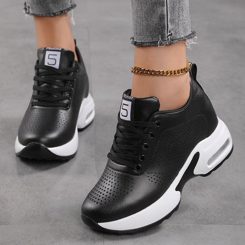 Dame Air-Cushioned Fashion Sneakers med åndbart overmateriale Stilla