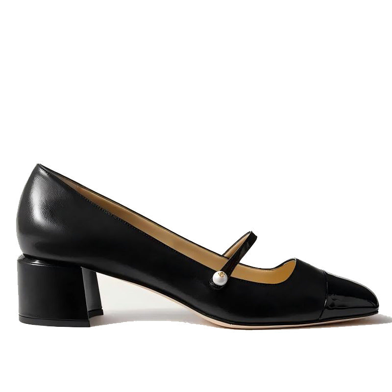 Femme High-Heel Mary Jane pumps med elegant rem-detalje Stilla