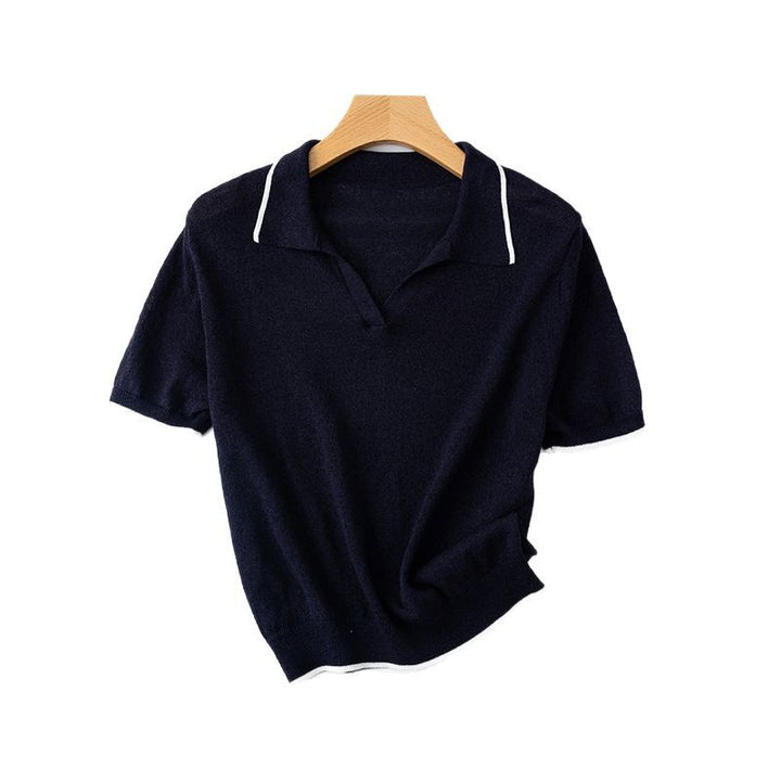 Dame Casual Polo Shirt med kontrastbesætning Stilla