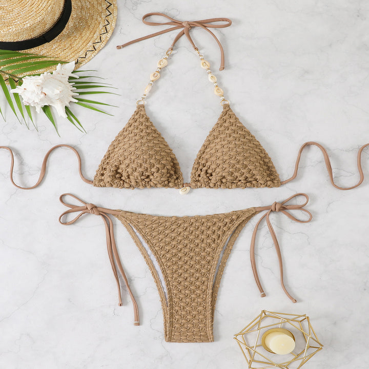 Dame Flettede bikini med charmerende detaljer Skovae