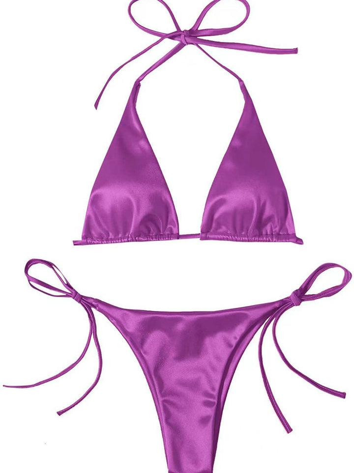 Dame Triangel-Bikini-sæt med justerbare stropper og elegant højt snit Stilla