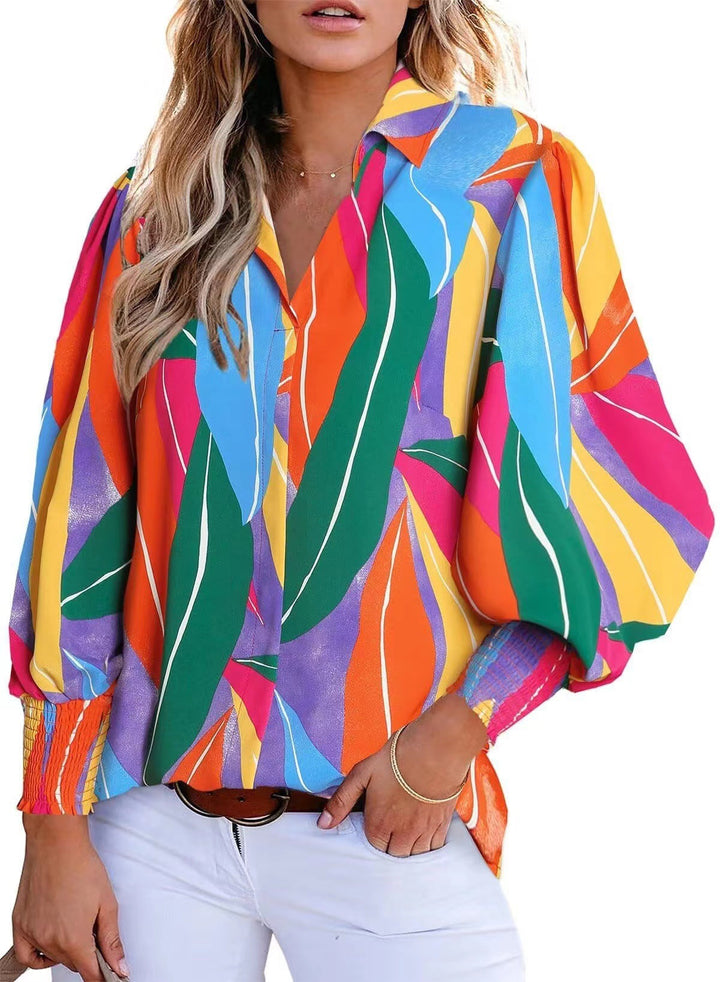 Dame Relaxed Fit Blomsterprint Top Stilla