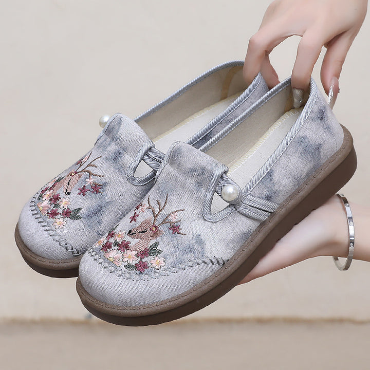 Femme broderede afslappede slippers Stilla
