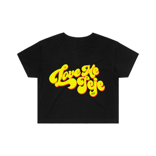 Dame Crop-T-Shirt med kreativt print og moderne design Skovae