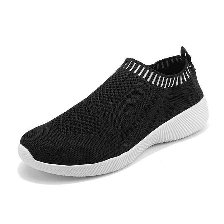 Dame Slip-On Sport Sneakers med åndbart strikovermateriale Stilla