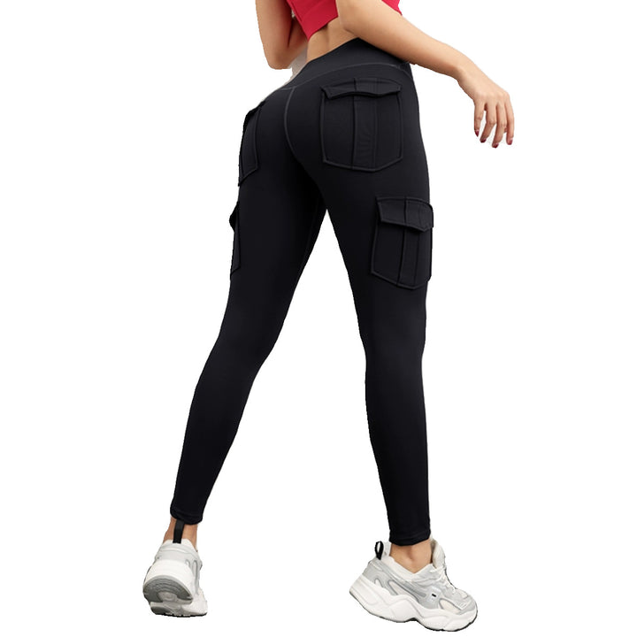 Dame Sporty Cargo-Leggings med høj talje og praktiske lommer Stilla