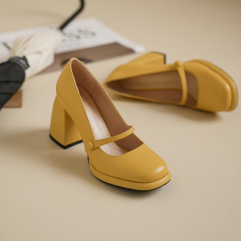 Femme Mary Jane blokhæle pumps Stilla