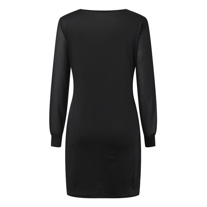 Femme Elegante Transparent Skulderfri Kjole Stilla