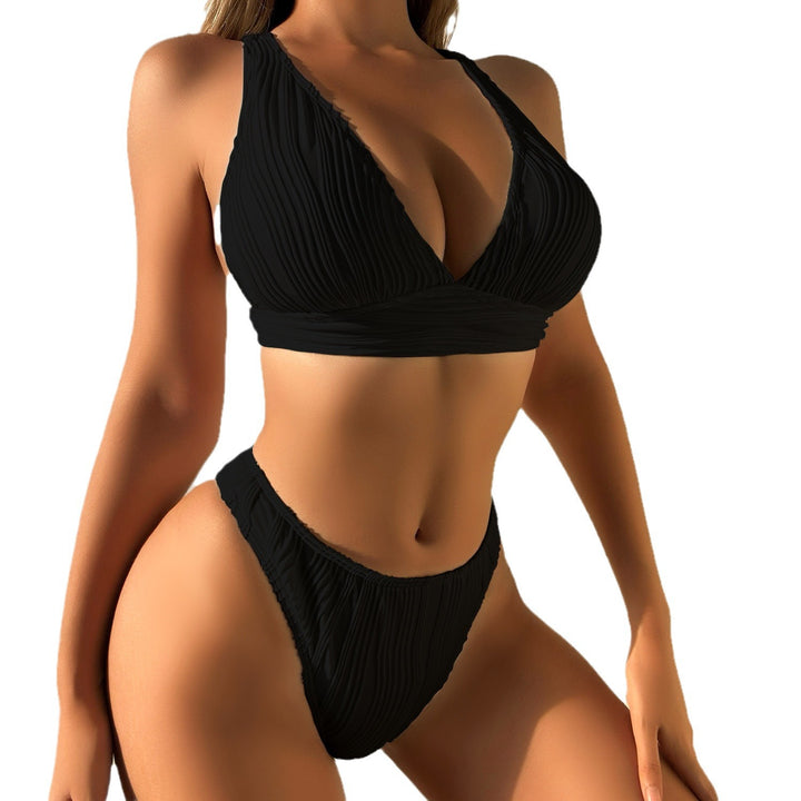 Dame Triangel-Bikini med moderne foldedesign og justerbare stropper Stilla