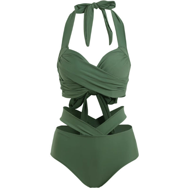 Dame bikini sæt med raffineret indpakningsdesign og justerbare stropper Stilla