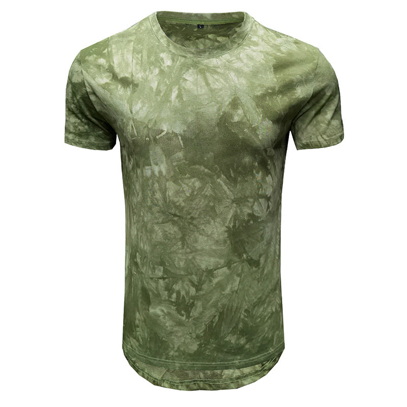 Herre T-shirt med trendy batik-look Stilla
