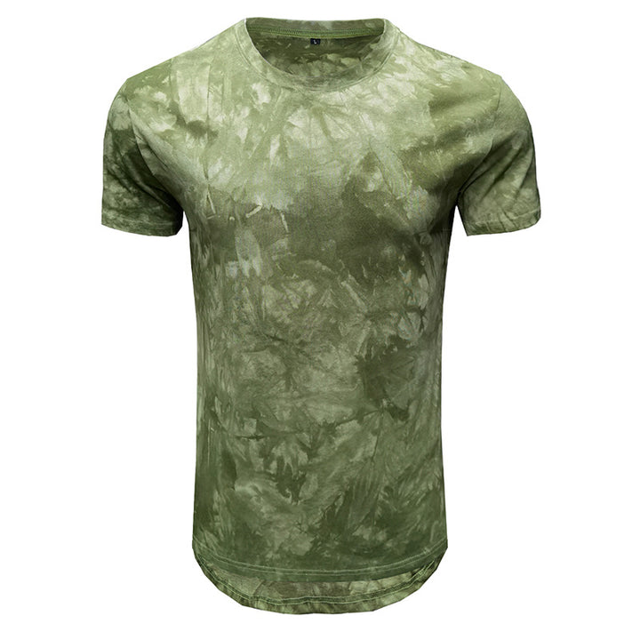 Herre T-shirt med trendy batik-look Stilla
