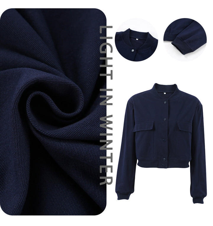 Dame Trendy Bomberjakke med moderne lommer og sporty design Stilla