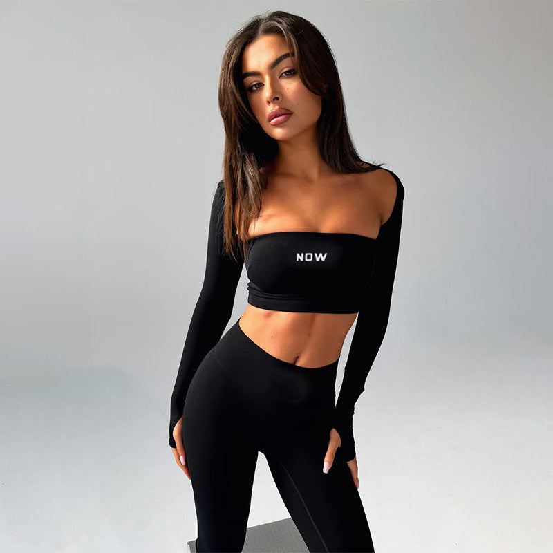 Dame Off-Shoulder Langærmet Fritidssæt Stilla