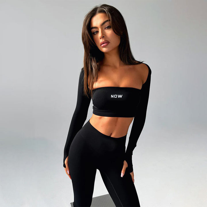 Dame Off-Shoulder Langærmet Fritidssæt Stilla